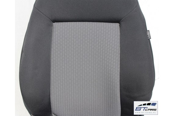 VW POLO FOTELE KOMPLET FOTELI siedzeń siedzenia tapicerka 6R 6R4 6R0 5-drzwiowy welur kolor czarno-szary 6C