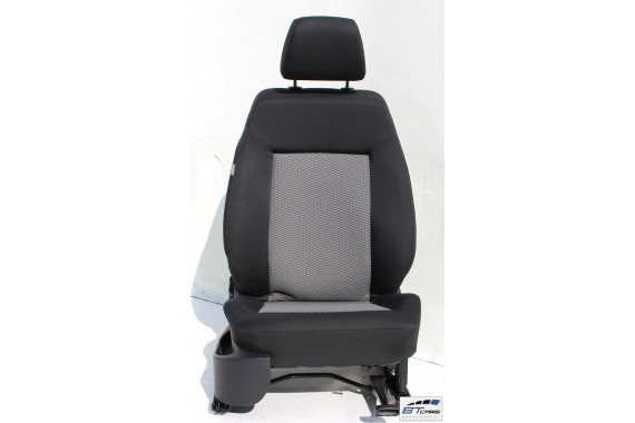 VW POLO FOTELE KOMPLET FOTELI siedzeń siedzenia tapicerka 6R 6R4 6R0 5-drzwiowy welur kolor czarno-szary 6C