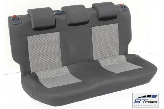 VW POLO FOTELE KOMPLET FOTELI siedzeń siedzenia tapicerka 6R 6R4 6R0 5-drzwiowy welur kolor czarno-szary 6C