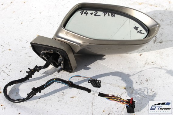 AUDI A7 LUSTERKO DRZWI PRAWE 14+2pin LZ1Y 4G zewnętrzne 14+2 pinów kabli foto 4G8857410 drzwiowowe