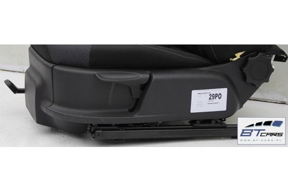 VW POLO FOTELE KOMPLET FOTELI siedzeń siedzenia tapicerka 6C 6C4 6C0 5-drzwiowy welur w kolorze czarno-szarym