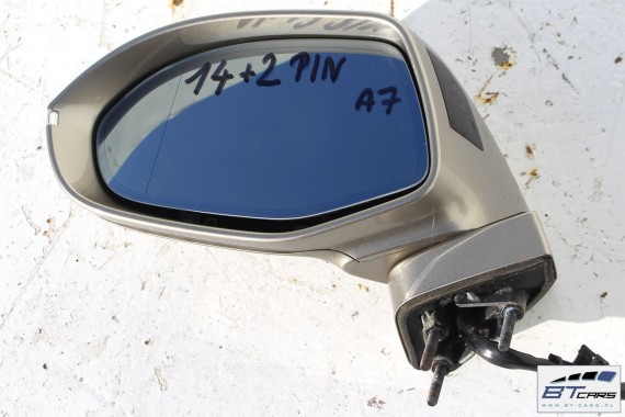 AUDI A7 LUSTERKO ZEWNĘTRZNE DRZWI LEWE 14+2 PIN 4G8 pinów kabli przewodów LZ1Y - beżowy (impala beige) foto 4G8857409