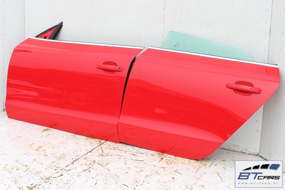 AUDI A5 SPORTBACK DRZWI LEWE PRZÓD + TYŁ STRONA LEWA przednie + tylne 2 sztuki 8T N9N9 LZ3M czerwony misano 8T8831051 8T8833051