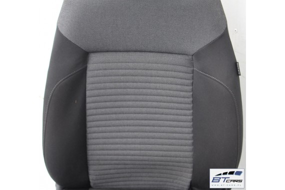 VW POLO FOTELE KOMPLET FOTELI siedzeń siedzenia tapicerka 6R 6R4 6R0 5-drzwiowy welur w kolorze czarno-szarym