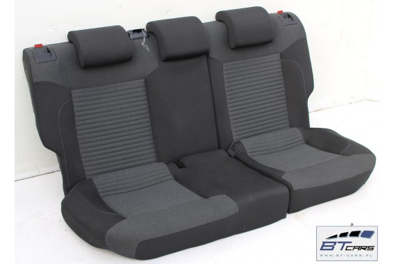 VW POLO FOTELE KOMPLET FOTELI siedzeń siedzenia tapicerka 6R 6R4 6R0 5-drzwiowy welur w kolorze czarno-szarym