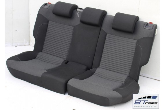 VW POLO FOTELE KOMPLET FOTELI siedzeń siedzenia tapicerka 6R 6R4 6R0 5-drzwiowy welur w kolorze czarno-szarym