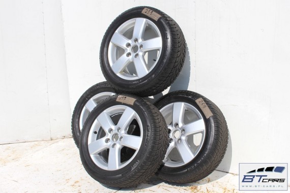 VW TOURAN GOLF V VI JETTA FELGI 16 OPONY ZIMA KOŁA felga 1T0601025M 6,5J*16H2 ET50 opona Dunlop SP Winter Sport 3D 205/55/16 91H