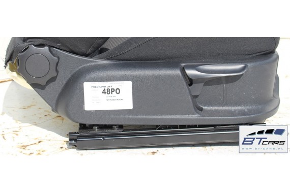 VW POLO FOTELE KOMPLET FOTELI siedzeń siedzenia tapicerka 6R 6R4 6R0 5-drzwiowy welur kolor czarny 2160 kilometrów