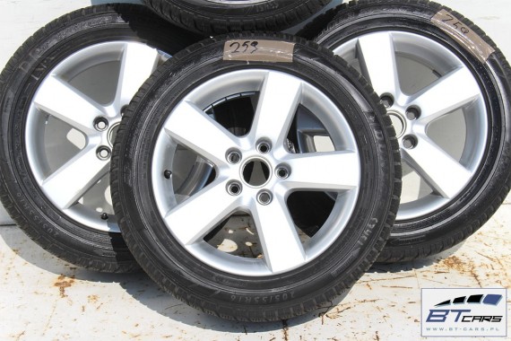 VW TOURAN GOLF V VI JETTA FELGI 16 OPONY ZIMA KOŁA felga 1T0601025M 6,5J*16H2 ET50 opona Dunlop SP Winter Sport 3D 205/55/16 91H