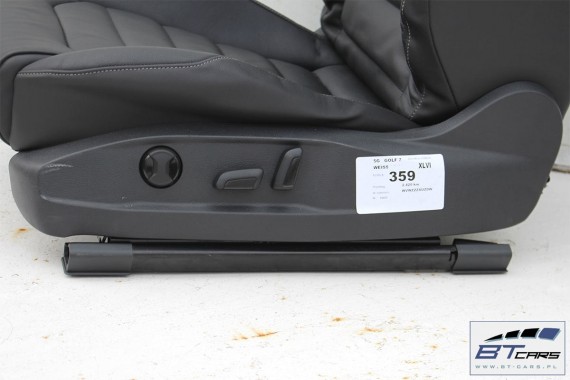 VW GOLF 7 VII FOTELE KOMPLET FOTELI siedzeń siedzenia fotel tapicerka 5G 5G4 5G0 skóra kolor czarny 5-drzwiowe drzwi