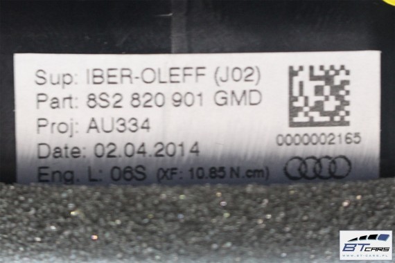 AUDI TT WLOTY KRATKI NAWIEWU 8S2820901 8S2820902 8S2820903 8S2820951 8S2820952 GMD CZARNY SREBRNY KOMPLET WLOTÓW KRATEK 8S