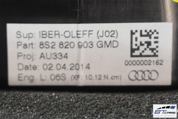 AUDI TT WLOTY KRATKI NAWIEWU 8S2820901 8S2820902 8S2820903 8S2820951 8S2820952 GMD CZARNY SREBRNY KOMPLET WLOTÓW KRATEK 8S