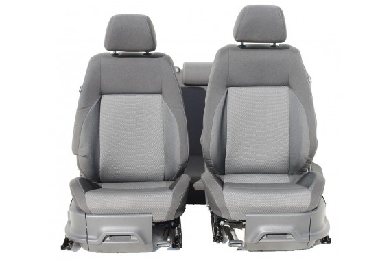 VW POLO FOTELE KOMPLET FOTELI siedzeń siedzenia tapicerka 6C 6C4 6C0 5-drzwiowy welur w kolorze czarno-szarym 91 kilometrów