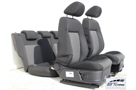 VW POLO FOTELE KOMPLET FOTELI siedzeń siedzenia tapicerka 6C 6C4 6C0 5-drzwiowy welur w kolorze czarno-szarym 91 kilometrów