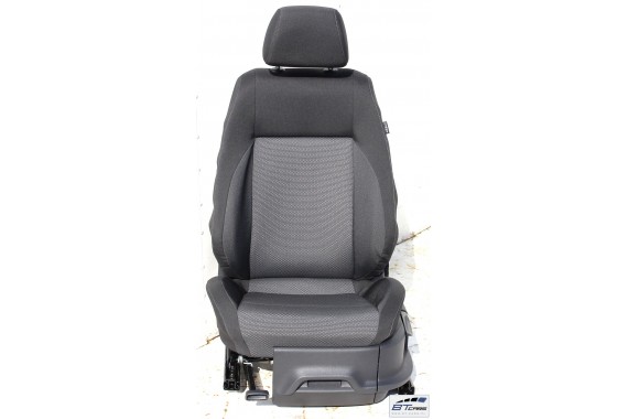 VW POLO FOTELE KOMPLET FOTELI siedzeń siedzenia tapicerka 6C 6C4 6C0 5-drzwiowy welur w kolorze czarno-szarym 91 kilometrów