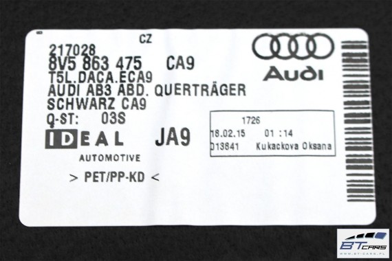 AUDI A3 SEDAN PODŁOGA + BOCZEK BAGAŻNIKA 8V5863887T 8V5863888J 8V5863463 boczki tapicerki bagażnik 8V5863471 8V CA9 8V5863887