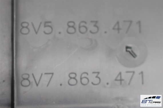 AUDI A3 SEDAN PODŁOGA + BOCZEK BAGAŻNIKA 8V5863887T 8V5863888J 8V5863463 boczki tapicerki bagażnik 8V5863471 8V CA9 8V5863887