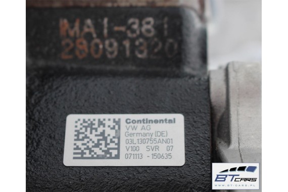VW AUDI SKODA SEAT POMPA CIŚNIENIA PALIWA 03L130755AN 03L130755AJ 03L130755T wysokiego ciśnienia 1.6 TDi diesel