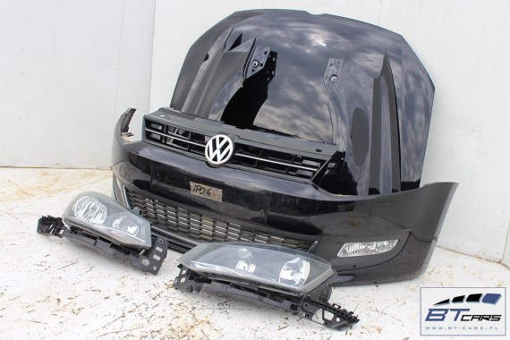 VW POLO PRZÓD maska zderzak pas przedni lampy wzmocnienie błotnik lampa 6R LC9X Kolor:  głęboka czerń 6R0 błotniki KOMPLETNY