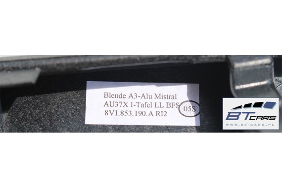 AUDI A3 SPOTBACK LISTWY OZDOBNE KOMPLET LISTEW 8V1853191A 8V1853190A 8V1853189A 8V4867409A 8V4867410A 8V4867419A 8V4867420A RI2