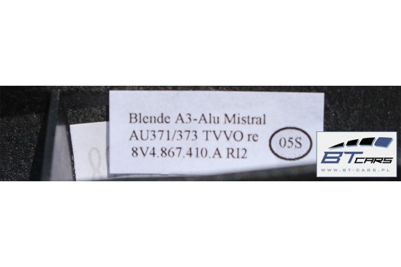 AUDI A3 SPOTBACK LISTWY OZDOBNE KOMPLET LISTEW 8V1853191A 8V1853190A 8V1853189A 8V4867409A 8V4867410A 8V4867419A 8V4867420A RI2