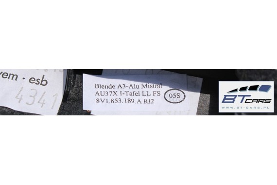 AUDI A3 SPOTBACK LISTWY OZDOBNE KOMPLET LISTEW 8V1853191A 8V1853190A 8V1853189A 8V4867409A 8V4867410A 8V4867419A 8V4867420A RI2