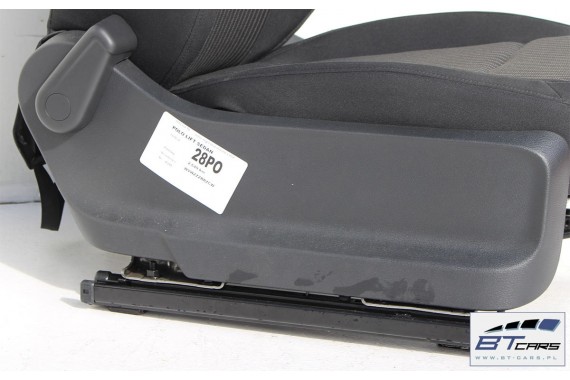 VW POLO SEDAN FOTELE KOMPLET FOTELI siedzeń siedzenia fotel tapicerka 6R welur kolor czarny