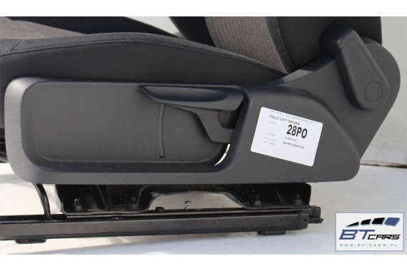 VW POLO SEDAN FOTELE KOMPLET FOTELI siedzeń siedzenia fotel tapicerka 6R welur kolor czarny