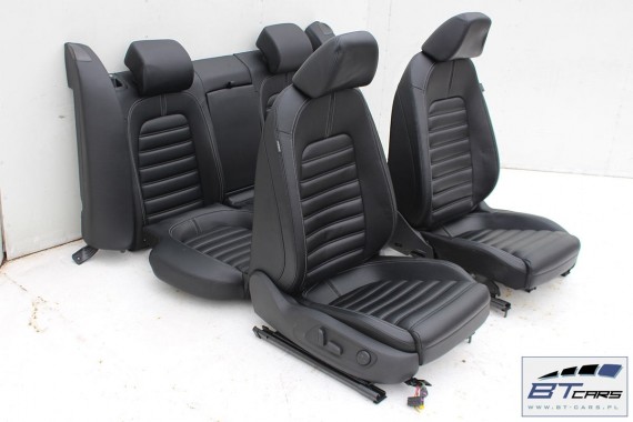 VW PASSAT CC FOTELE KOMPLET FOTELI siedzeń siedzenia fotel tapicerka skóra kolor czarny 3C8
