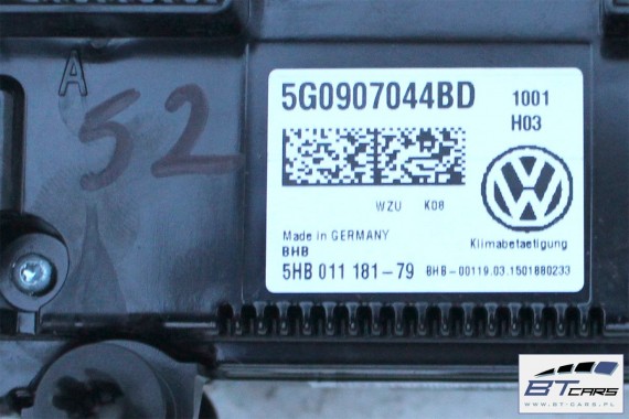 VW GOLF 7 PANEL KLIMATYZACJI KLIMY 5G0907044BD moduł sterownik nawiewu 5G0 907 044 BD
