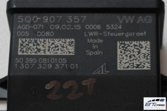 AUDI A3 TT VW GOLF 7 VII POLO PASSAT B8 TIGUAN TOURAN MODUŁ STEROWNIK ŚWIATEŁ 5Q0907357 5Q0 907 357 5Q0907357 REGULACJA ZASIĘGU