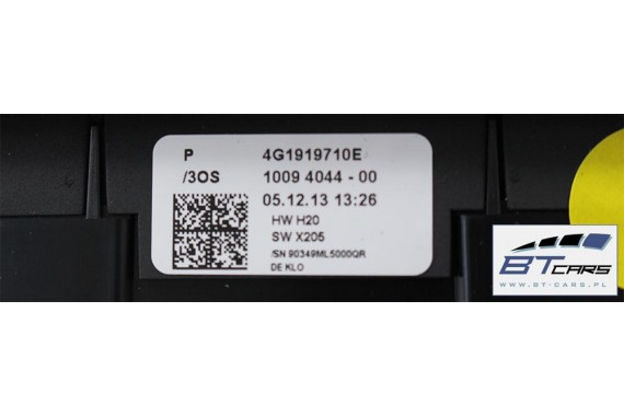 AUDI A6 ZESTAW MMI MONITOR + CZYTNIK + PANEL 4G1035193 4G1919601T 4G1919710E wyświetlacz ekran lcd  4G 4G1035193 4G1919710E