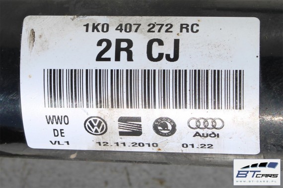 VW AUDI PÓŁOŚ PRZÓD LEWA 3C0407271AJ 3C0407451FX przednia SEAT SKODA 3C0 407 271 AJ