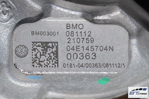 VW AUDI SEAT SKODA TURBINA TURBOSPRĘŻARKA 04E145704N 04E145704L 04E145703Q 04E145713B 04E145713Q 04E145721L 04E145722E 1.2 TSi
