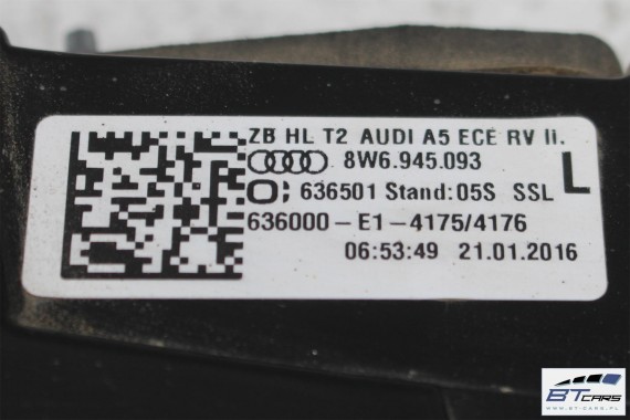 AUDI A5 SPORTBACK LAMPY LED TYŁ lampy tylne 8W6945091 8W6945092 8W6945093 8W6945094 8W6 945 091 F5 8W6945091 8W6945092 8W6945091