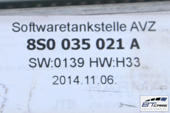 AUDI TT CZYTNIK MIB + PANEL MMI 8S0035021A 8S0919614A TOUCHPAD gałka z touchpadem sterowanie 8S0035021R 8S0919614L 8S0035021A