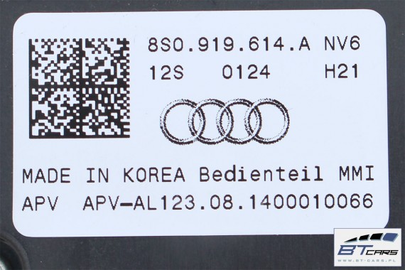 AUDI TT CZYTNIK MIB + PANEL MMI 8S0035021A 8S0919614A TOUCHPAD gałka z touchpadem sterowanie 8S0035021R 8S0919614L 8S0035021A