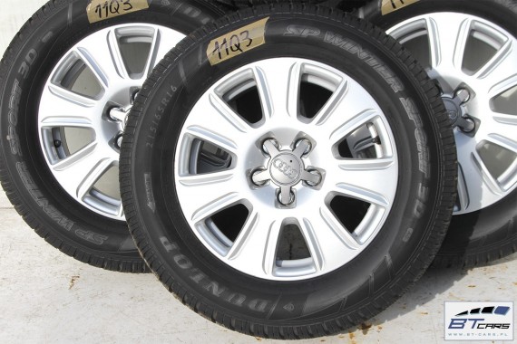 AUDI Q3 FELGI 16 cali OPONY ZIMOWE KOŁA felga 8U0601025Q 6,5J*16H2 ET33 opona ZIMA Dunlop SP Winter Sport 3D 215/65/16 98H 8U
