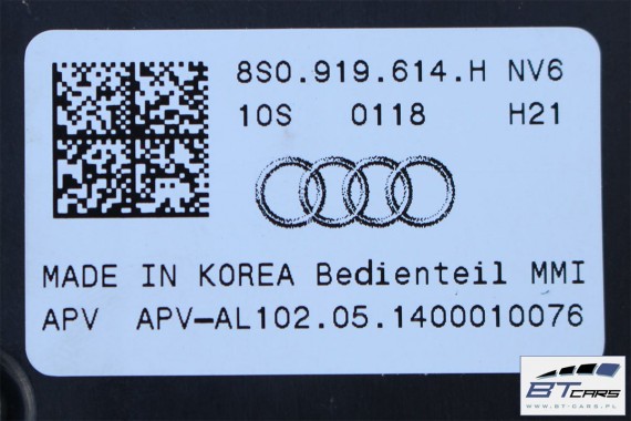 AUDI TT CZYTNIK 8S0035028B + PANEL MMI 8S0919614H 8S0035028B 8S0919614H sterowanie 8S0035028B 8S0919614H 8S0035028 8S0919614