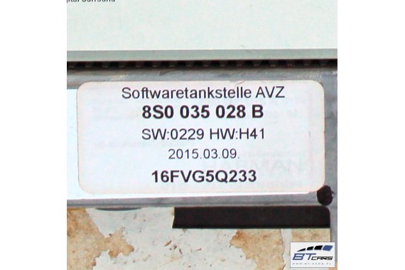 AUDI TT CZYTNIK 8S0035028B + PANEL MMI 8S0919614H 8S0035028B 8S0919614H sterowanie 8S0035028B 8S0919614H 8S0035028 8S0919614