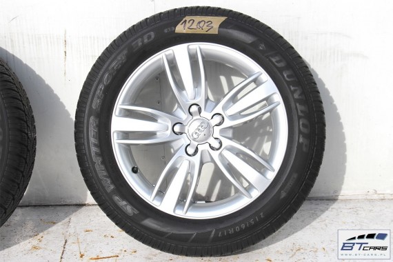 AUDI Q3 FELGI FELGI 17 cali 8U0601025E KOŁA OPONY ZIMA felga 6,5J*17H2 ET33  opona Dunlop SP Winter Sport 3D 215/60 96H zimowe