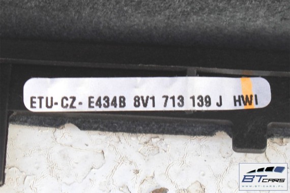 AUDI A3 GAŁKA ZMIANY BIEGÓW S-LINE 8V1713139J 8V1 713 139 J HWI - czarny srebrny 8V biała nić 8V1713139J 8V1713139J 8V1713139J