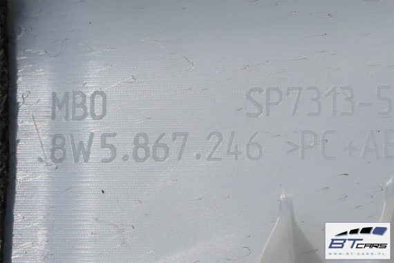 AUDI A4 SEDAN SŁUPEK D POSZYCIE 8W5867245 8W5867246 8W B9 górne podsufitki RV8 czarny 8W5867245A 8W5867246A 8W5867245 8W5867246
