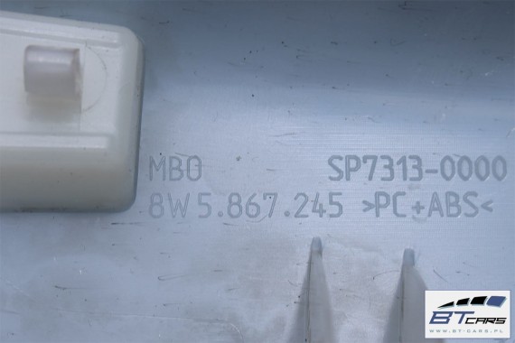 AUDI A4 SEDAN SŁUPEK D POSZYCIE 8W5867245 8W5867246 8W B9 8W5 867 245 8W5 867 246 górne podsufitki kolor czarny