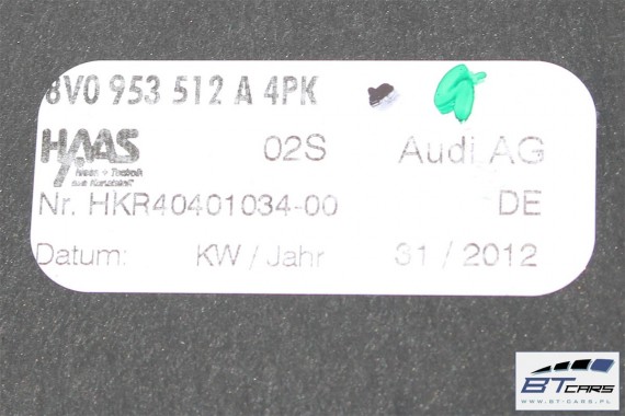 AUDI A3 OBUDOWA KIEROWNICY TEMPOMAT 8V0953512A 8V0953512J 8V0 953 512 A 8V0953512A 8V