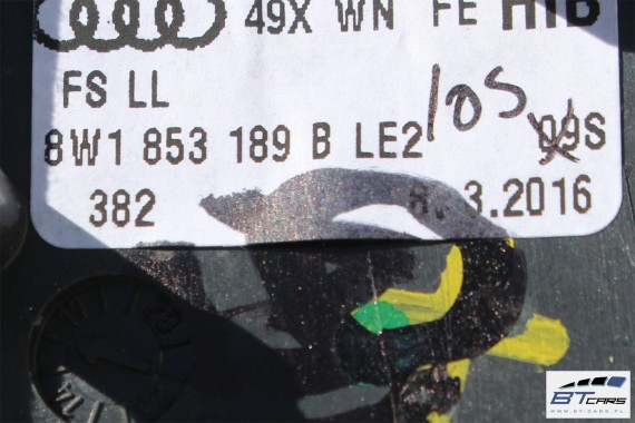 AUDI A4 A5 LISTWY OZDOBNE LISTWA DEKOR DEKORY WYKOŃCZENIE 8W1853189B 8W1853190D 8W1863969B 8W0867410Q 8W0867420B LE2 drewno 8W