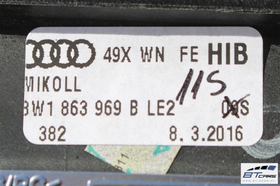 AUDI A4 A5 LISTWY OZDOBNE LISTWA DEKOR DEKORY WYKOŃCZENIE 8W1853189B 8W1853190D 8W1863969B 8W0867410Q 8W0867420B LE2 drewno 8W