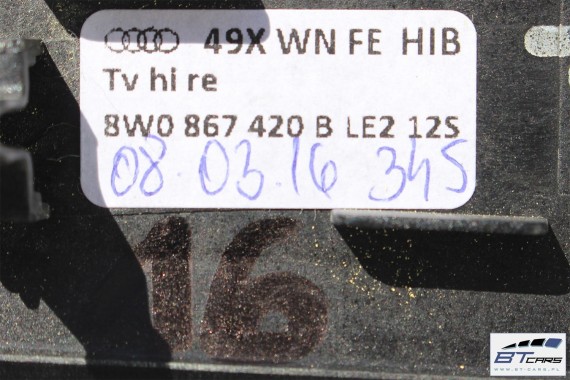 AUDI A4 A5 LISTWY OZDOBNE LISTWA DEKOR DEKORY WYKOŃCZENIE 8W1853189B 8W1853190D 8W1863969B 8W0867410Q 8W0867420B LE2 drewno 8W