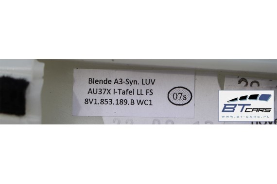AUDI A3 LISTWY OZDOBNE KOMPLET LISTEW LISTWA 8V 8V1853191B 8V1853189B 8V1853190B 8V4867409B 8V4867410B 8V4867419B 8V4867420B WC1