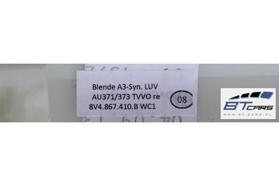 AUDI A3 LISTWY OZDOBNE KOMPLET LISTEW LISTWA 8V 8V1853191B 8V1853189B 8V1853190B 8V4867409B 8V4867410B 8V4867419B 8V4867420B WC1